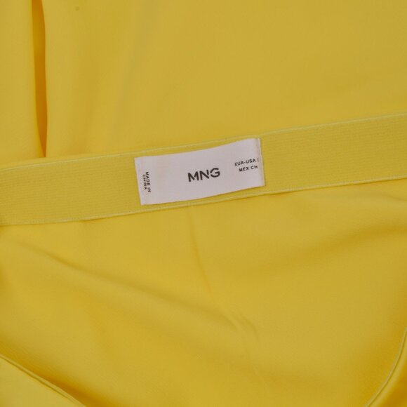 Mango Satin Midi Slip Skirt Bright Yellow - Picture 4 of 4